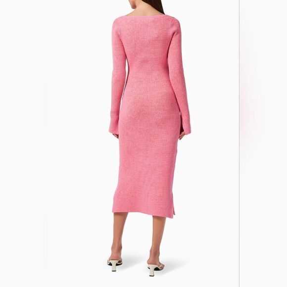 3.1 Phillip Lim Women's Long Sleeve Double Face Rib Cross Body Dress - Bubblegum - Picture 7 of 15